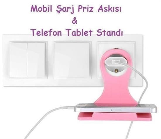 Universal Mobil Şarj Priz Askısı ve Telefon Tablet  Tutucu Stand