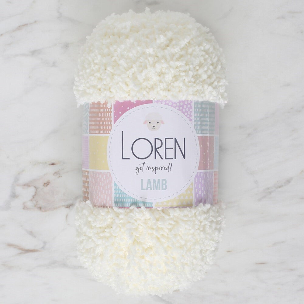 Loren Lamb Açık Krem El Örgü İpi - R019 - 34419