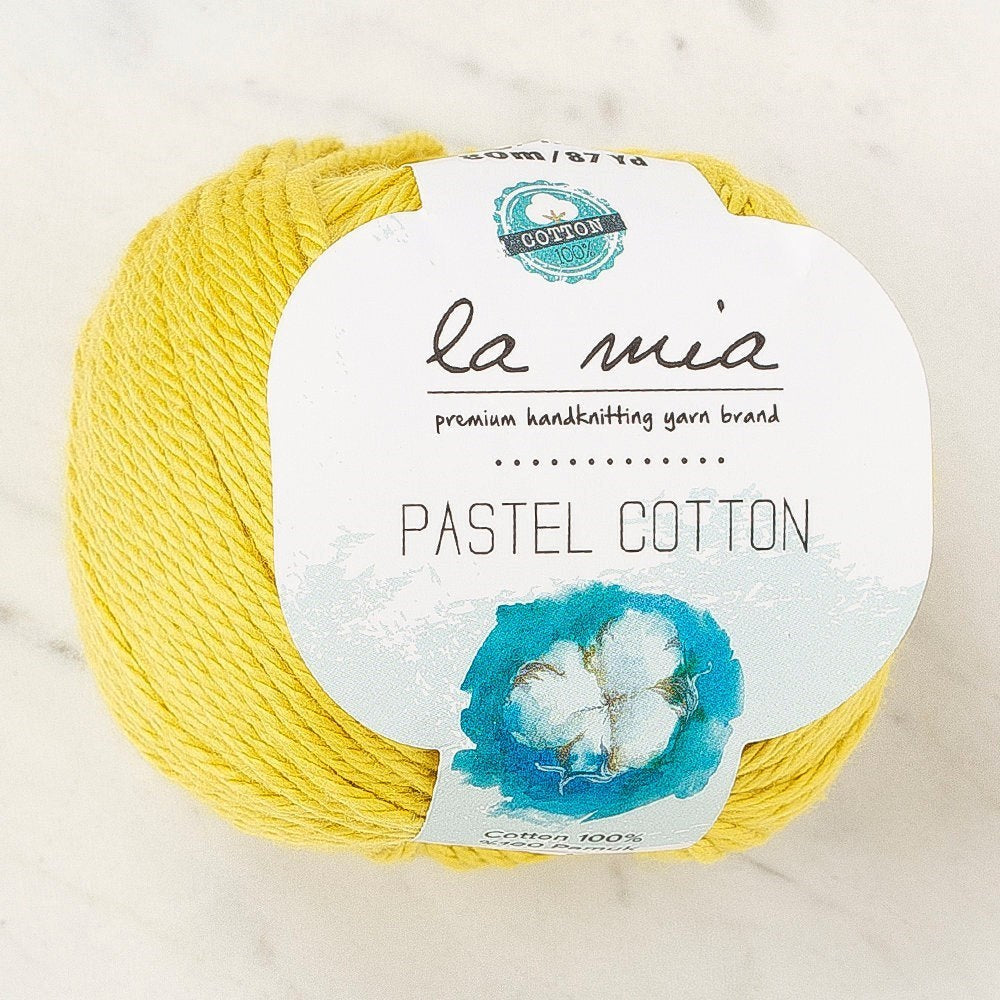 La Mia Pastel Cotton Hardal Sarı El Örgü İpi - L189 - 33955