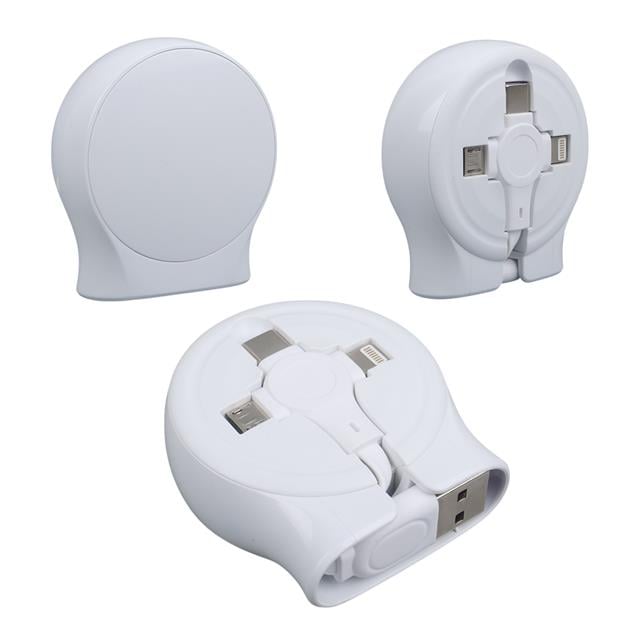 1 Metre Makaralı 3In1 Şarj Kablosu