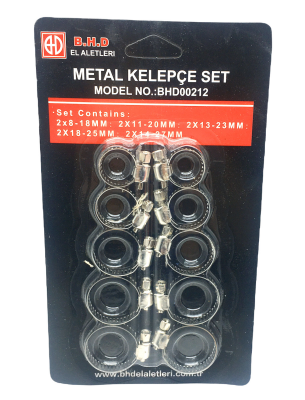 10 PARÇA  METAL HORTUM KELEPÇESİ SET (4620)