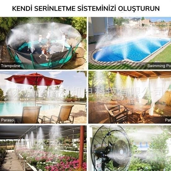 10 Metre Kendin Yap Balkon Veranda Çardak Kamelya Sulama Serinletme Ve Nemlendirme Sistemi