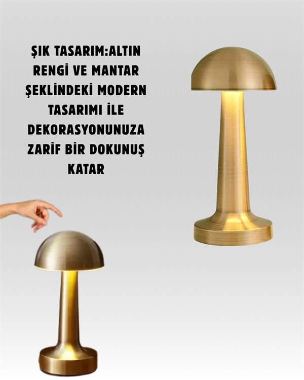 %100 Kademeli Ayarlanabilir Işık – Usb Şarjlı Masa Lambası