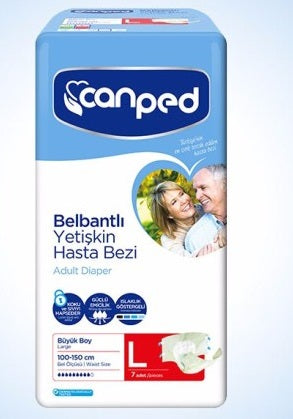 Canped Bel Bantlı Hasta Bezi 7 li Büyükboy x 6 Adet