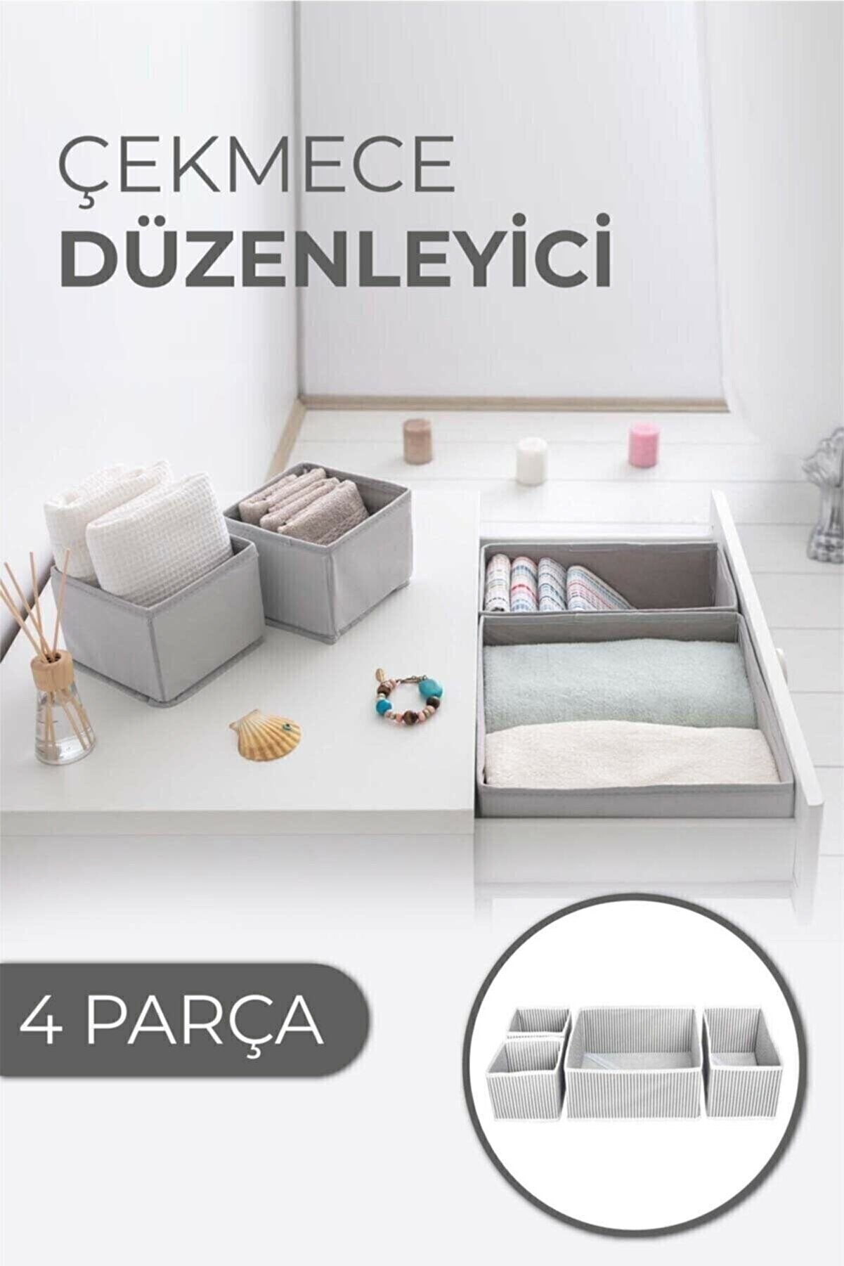 Çekmece Düzenleme Kutu Seti Organizer 4lü Set (4620)