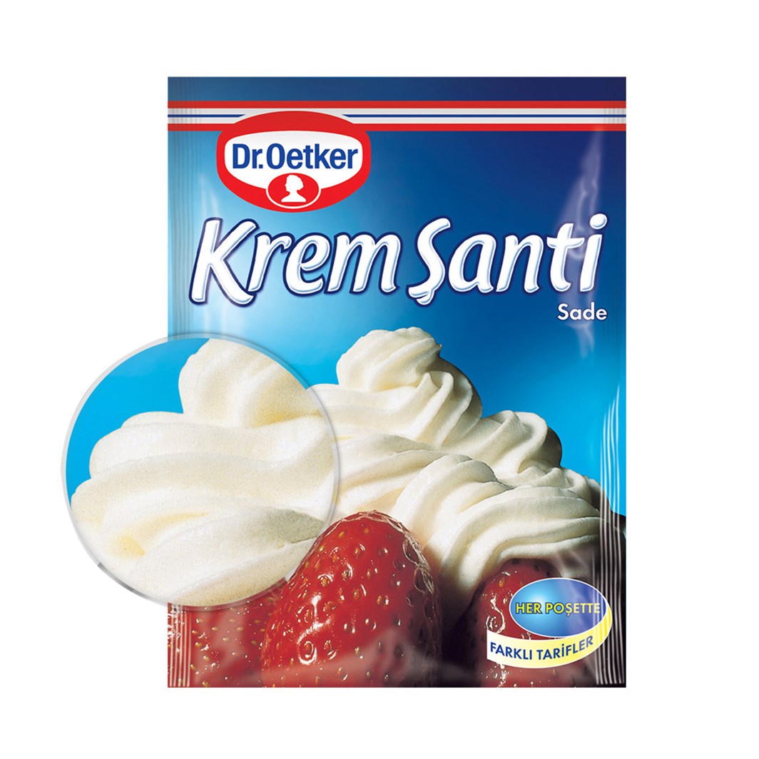 Dr. Oetker Krem Şanti  Sade 75gr x 24 Adet