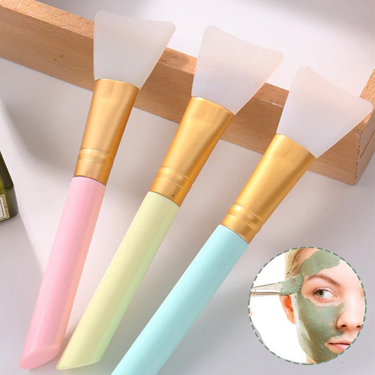 2Li Silikon Temizlemesi Kolay Kullanılabilen Yüz Cilt Bakımı Maske Ve Krem Spatulası