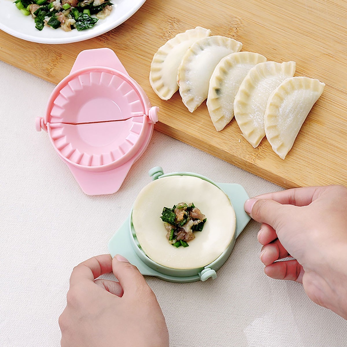 3&amp;apos;lü Çiğ börek kurabiye Hamur İşi Ravioli Kesme Kalıbı Aparatı
