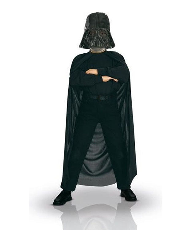 Çocuk Boy Yıldız Savaşları Star Wars Darth Vadet Maskesi ve 90 cm Pelerin Seti Siyah (4620)