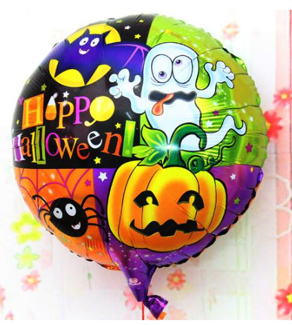 Halloween örümceklı Kabaklı Folyo Balon 18 ınç