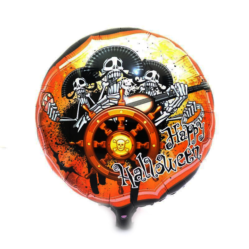 Kuru Kafalı Korsanlar Halloween Şekilli Folyo Balon 45 cm (4620)