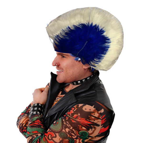 Mohican Mohawk Punk Peruk - 70 li 80 li Yıllar Peruk Model 9 (4620)