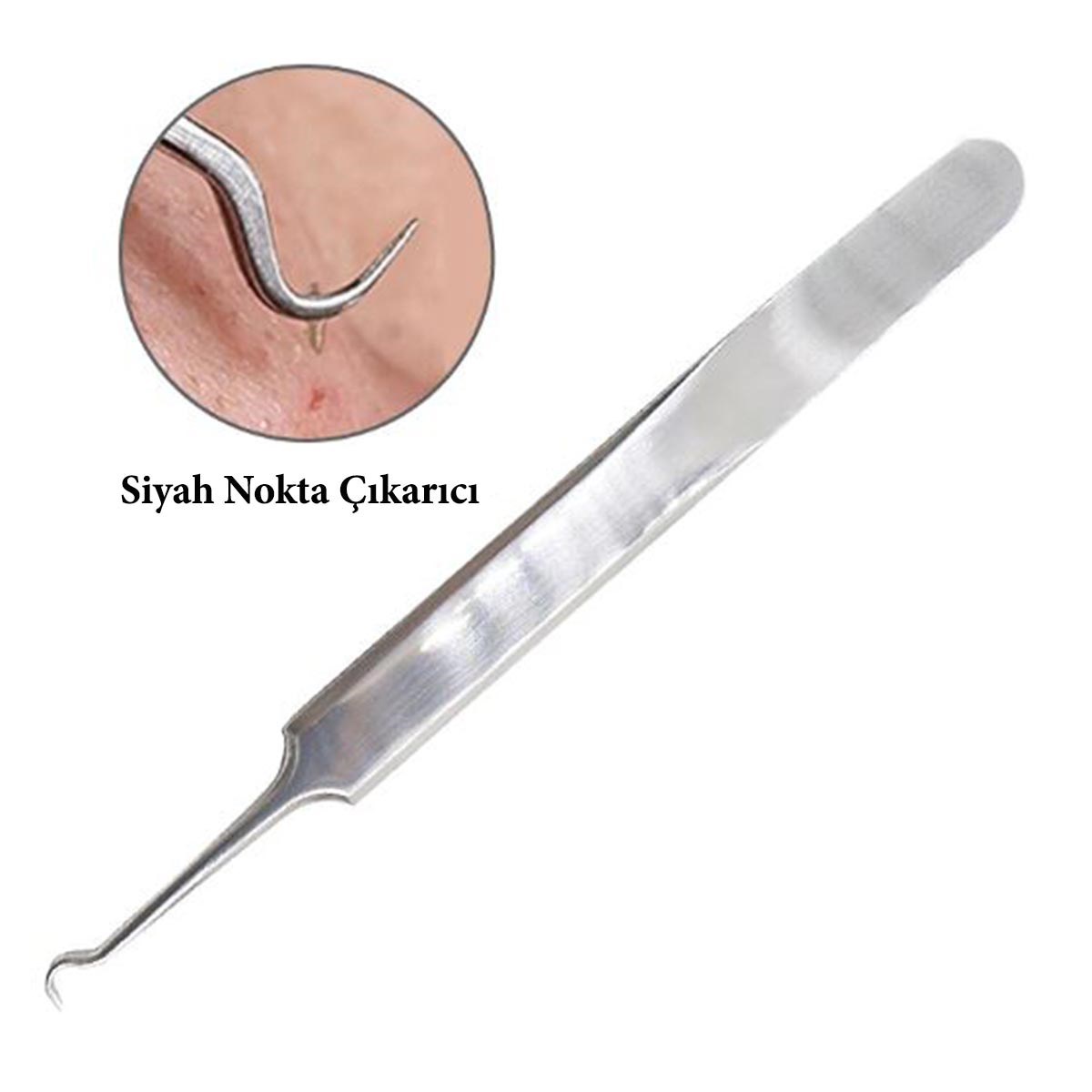 Paslanmaz Çelik Siyah Nokta Sivilce ve Akne Temizleyici Set 3&apos;lü Kit