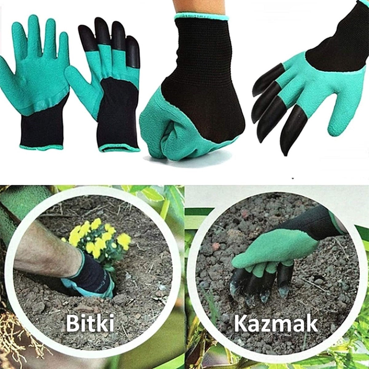 Toprak Kazma Ekme çapalama İçın Korumalı Bahçe Bahçıvan Eldıvenı