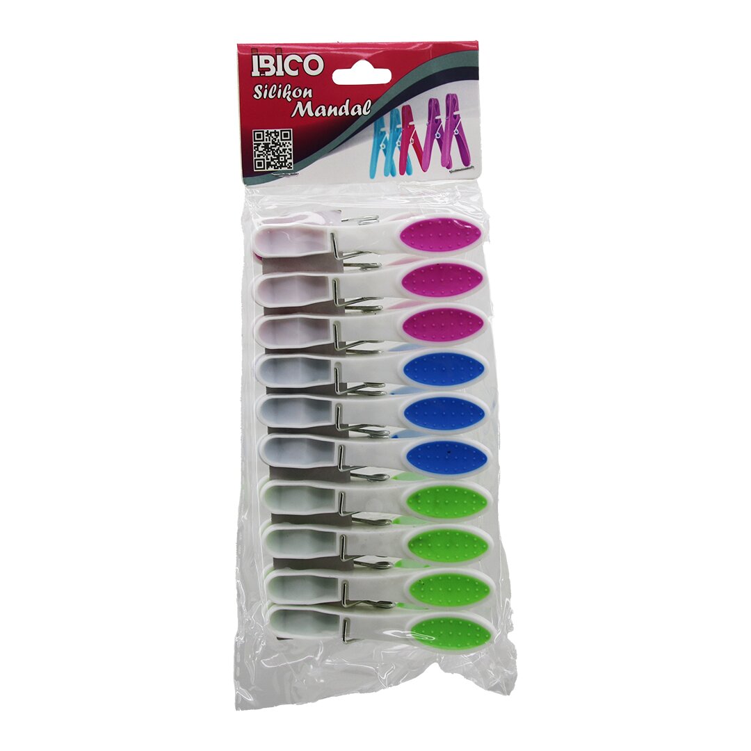 10pcs Renkli̇ Si̇li̇kon Ağiz - Bas-aç Beyaz Plasti̇k Mandal