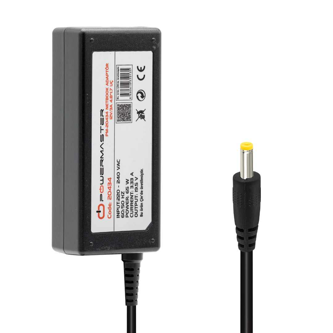 12 VOLT - 3 AMPER 4.8*1.7 UÇLU ASUS NETBOOK ADAPTÖR (4620)