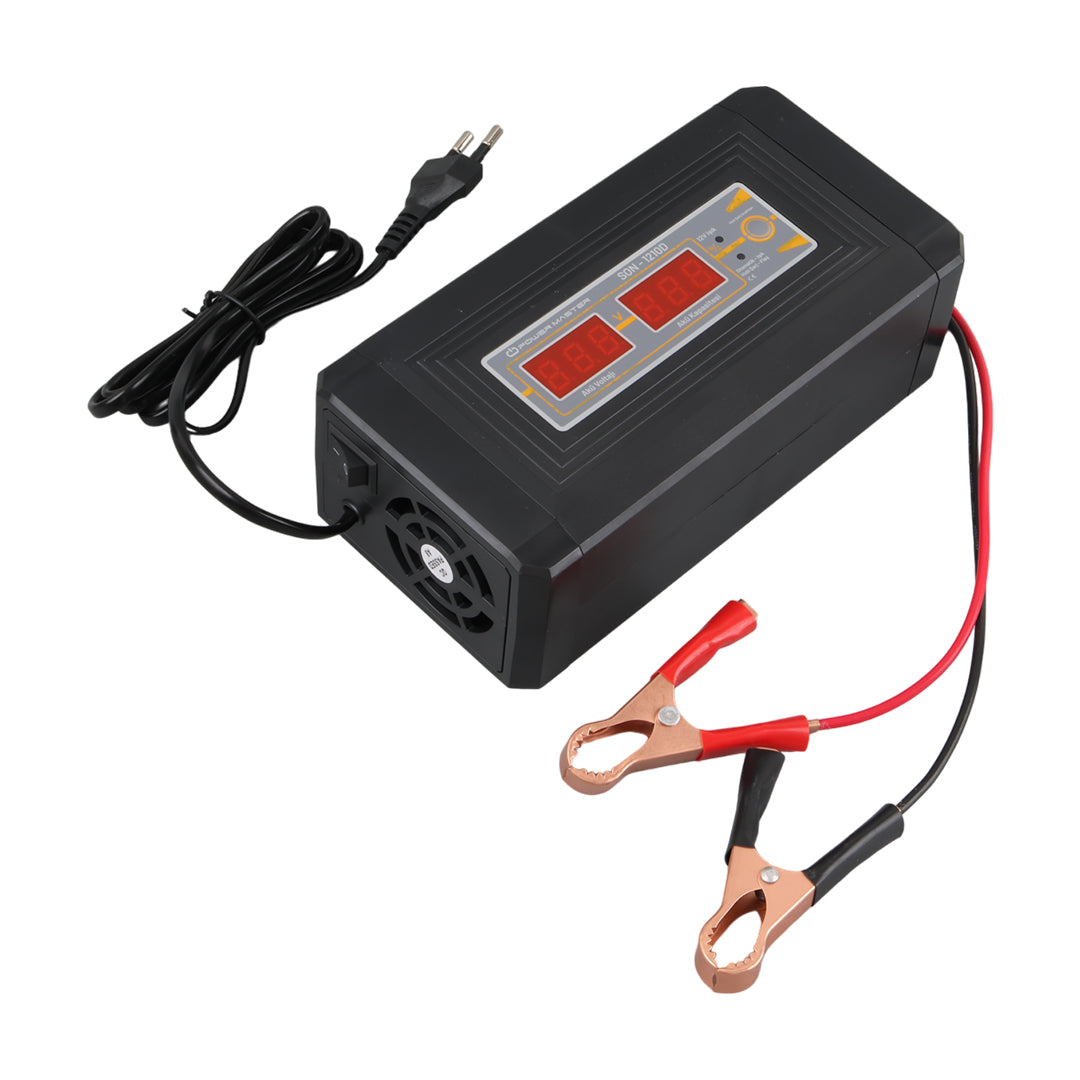 12 volt - 10 amper digital ekranli akilli akü şarj cihazi