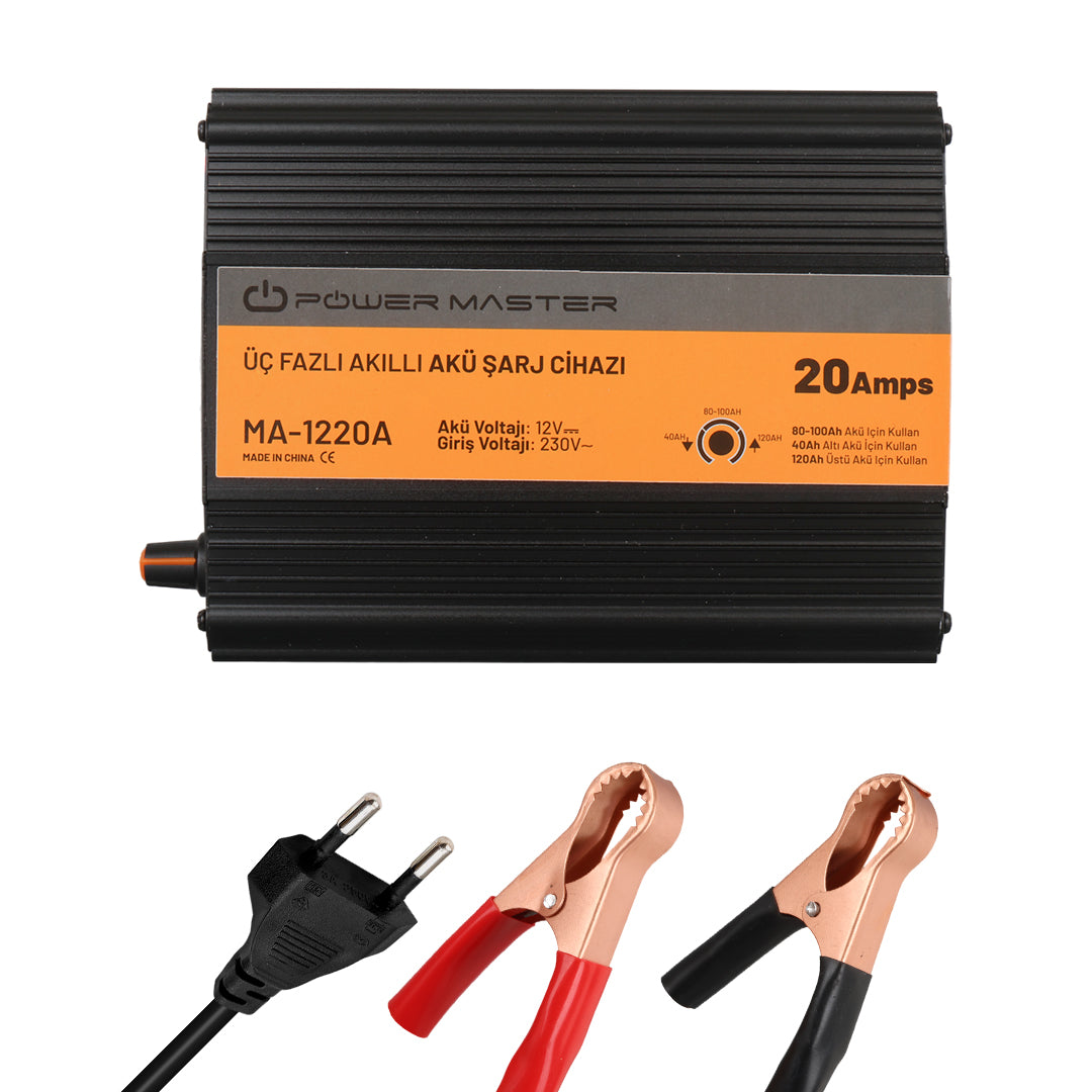 12 VOLT - 20 AMPER AKILLI AKÜ ŞARJ CİHAZI (4620)