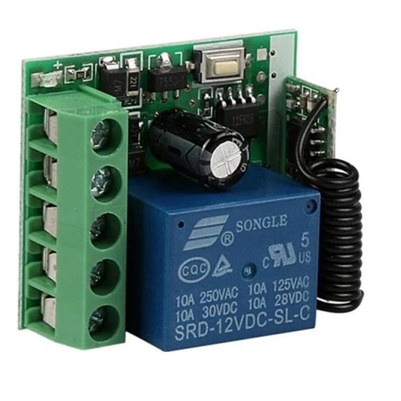 12 VOLT 433 MHZ TEK KANALLI ALICI VERİCİ GARAJ KUMANDASI DEVRESİ
