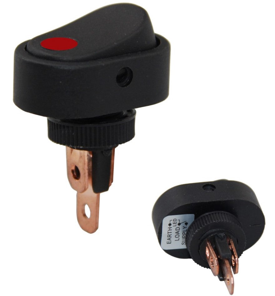 12 Volt Dc 20 Amper On-off ışıklı Anahtar Asw-20d-2