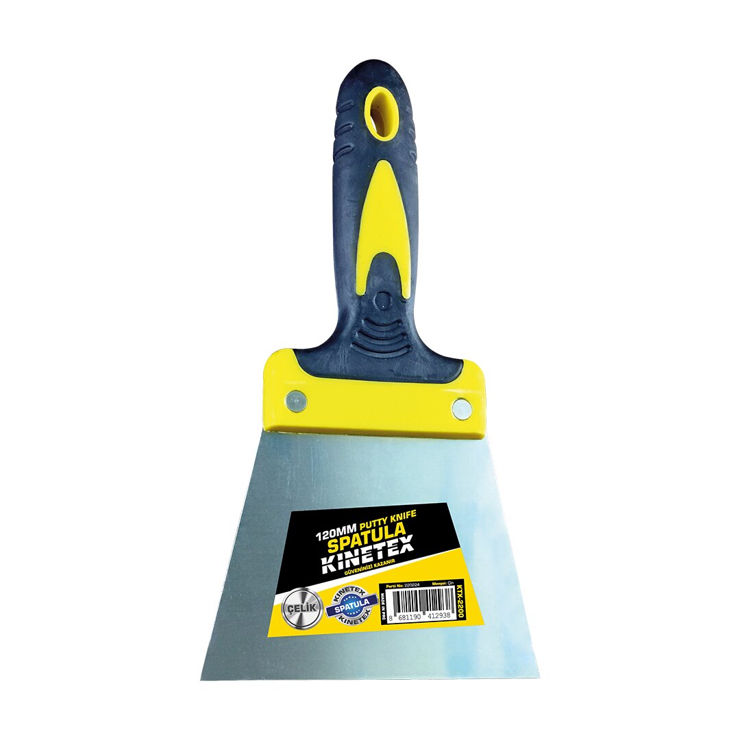 120mm  Kauçuk Sapli - çeli̇k Boyaci Spatulasi