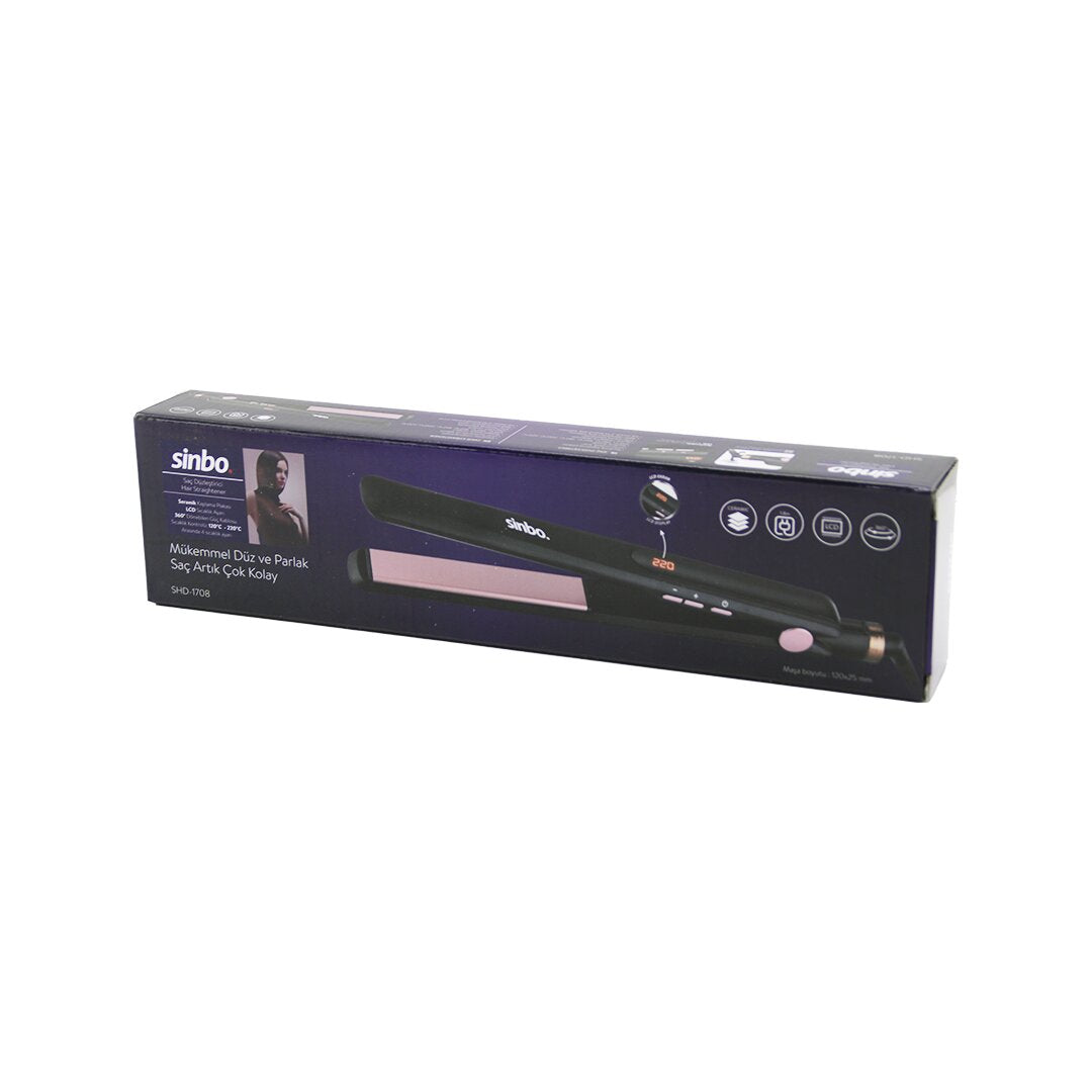 120x25mm Di̇ji̇tal Saç Düzleşti̇ri̇ci̇ Maki̇ne Serami̇k Kaplama 120-220℃ 360° Kablo=1.8mt Shd-1708