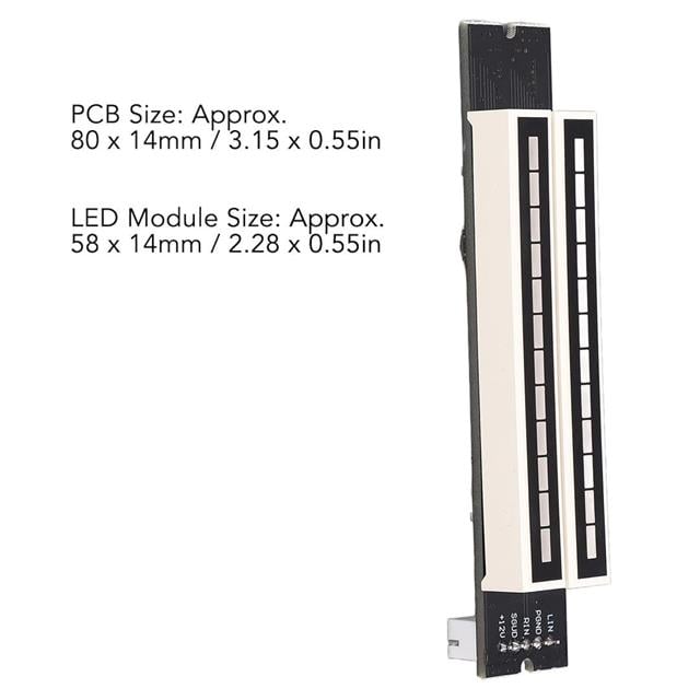 12Bit Led Müzik Seviyesi Gösterge Modülü Turuncu Kırmızı DC12Volt