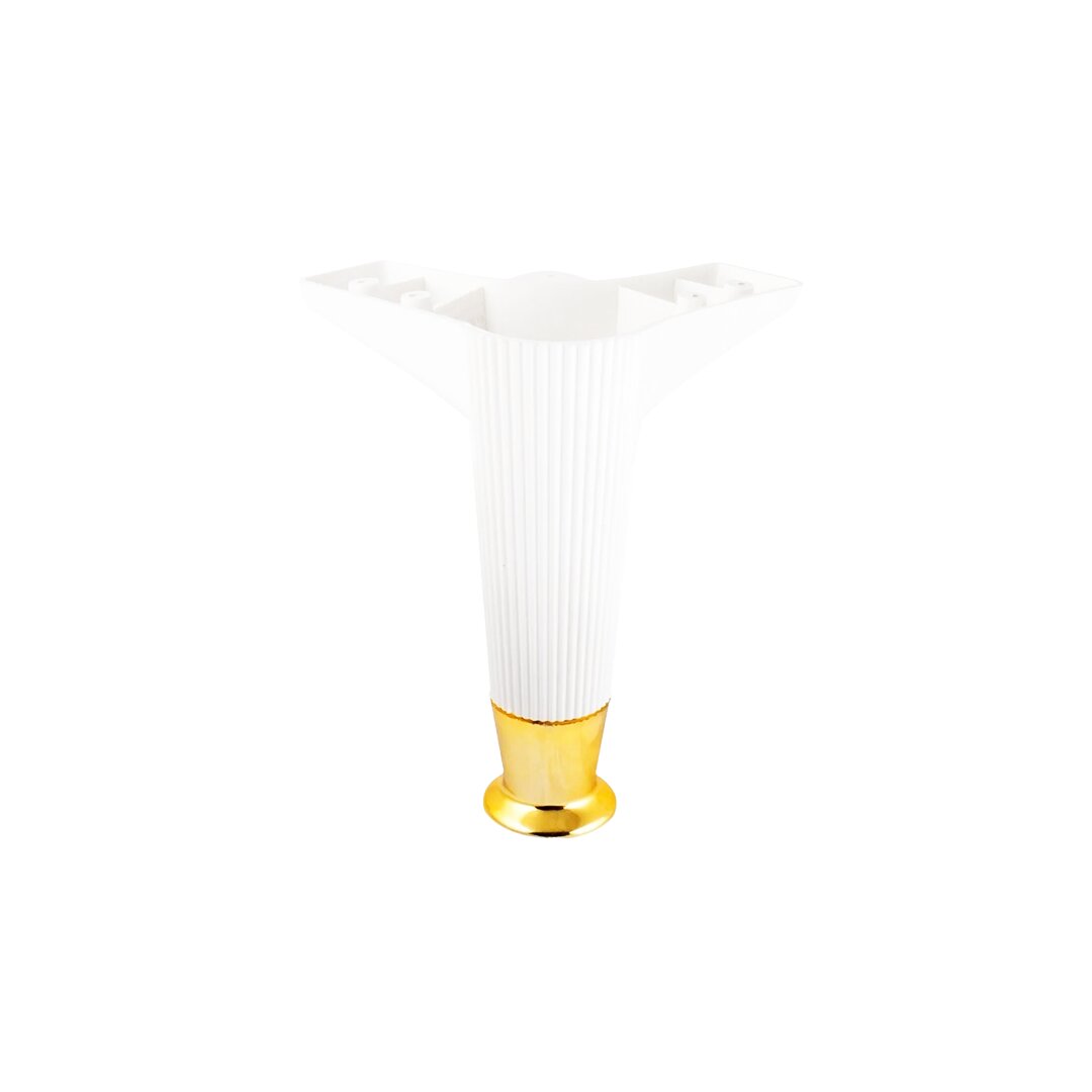 12cm - Beyaz - Gold Uçlu Plasti̇k Mobi̇lya - Koltuk Ayak