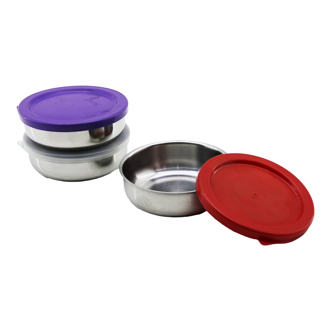 12cm   çeli̇k  Saklama Kabi  Renkli̇ - şeffaf Plasti̇k Kapak
