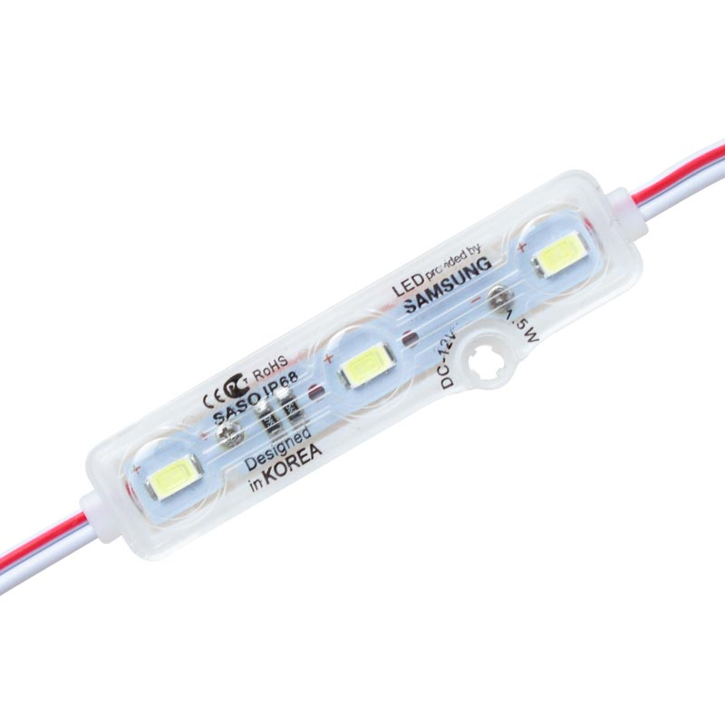 12V Ip67 Samsung 5730 Beyaz Modül Led Şeffaf Kapaklı  