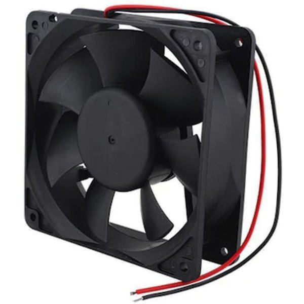 12X12 CM 12038HS 120X120X38MM 12 VOLT 0.25A  PLASTİK KASA FAN 2 KABLOLU SOKETLİ (4620)