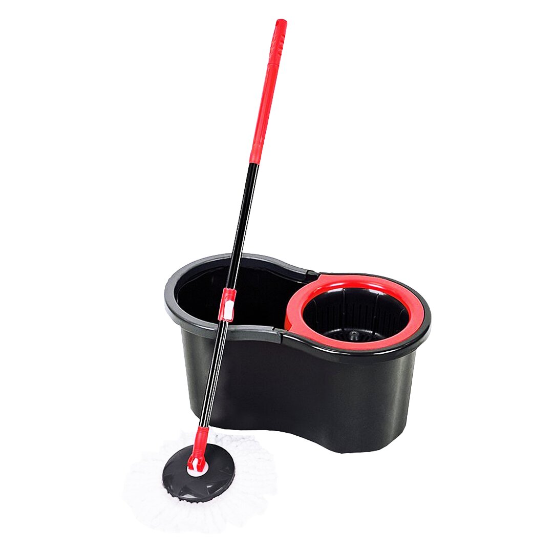13lt - Si̇yah - şi̇ri̇nk Otomati̇k Dönerli̇ Kova Mop Temi̇zlk Seti̇
