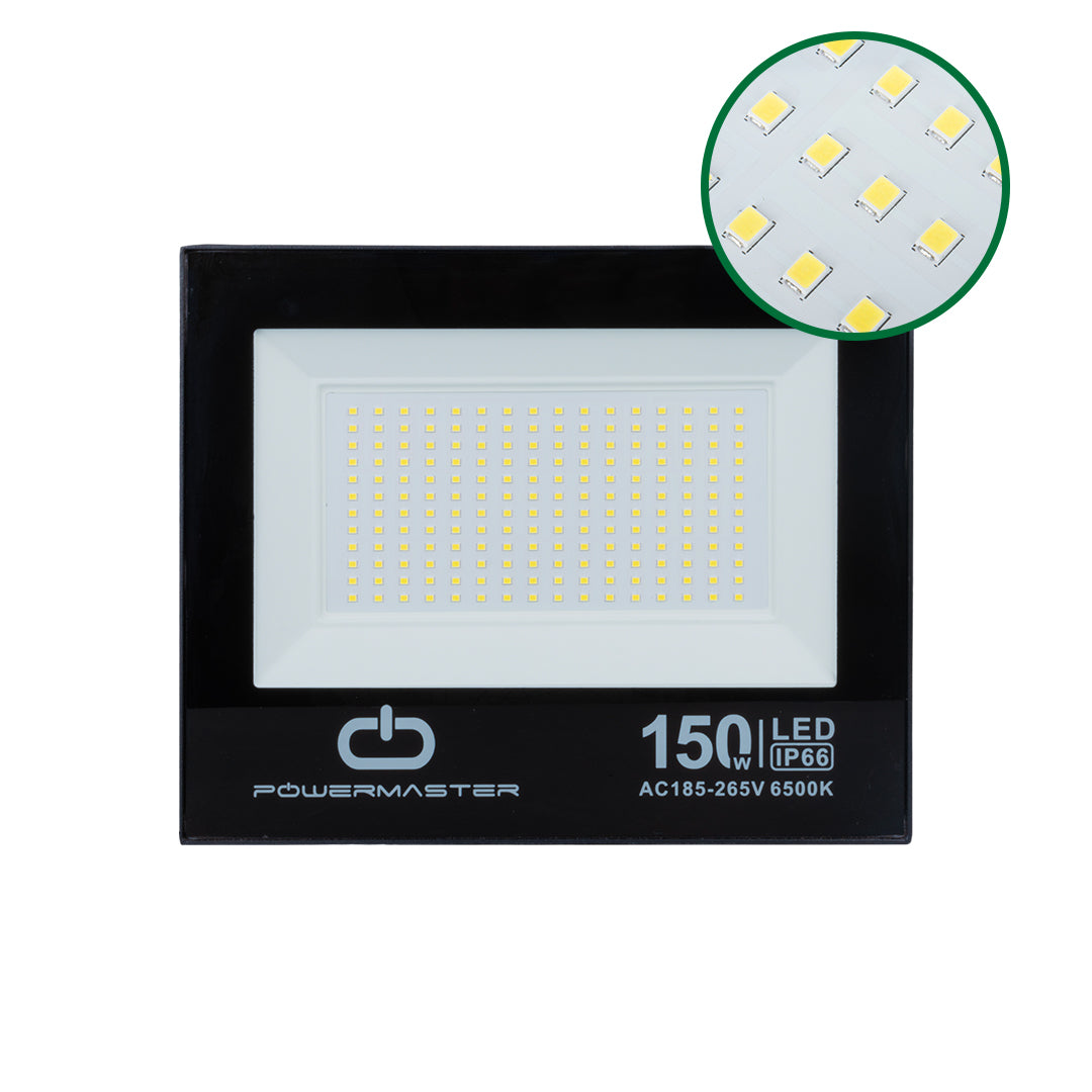 150 WATT - 220 VOLT 6500K IP66 150* IŞIK AÇISI SİYAH SLİM KASA BEYAZ LED PROJEKTÖR
