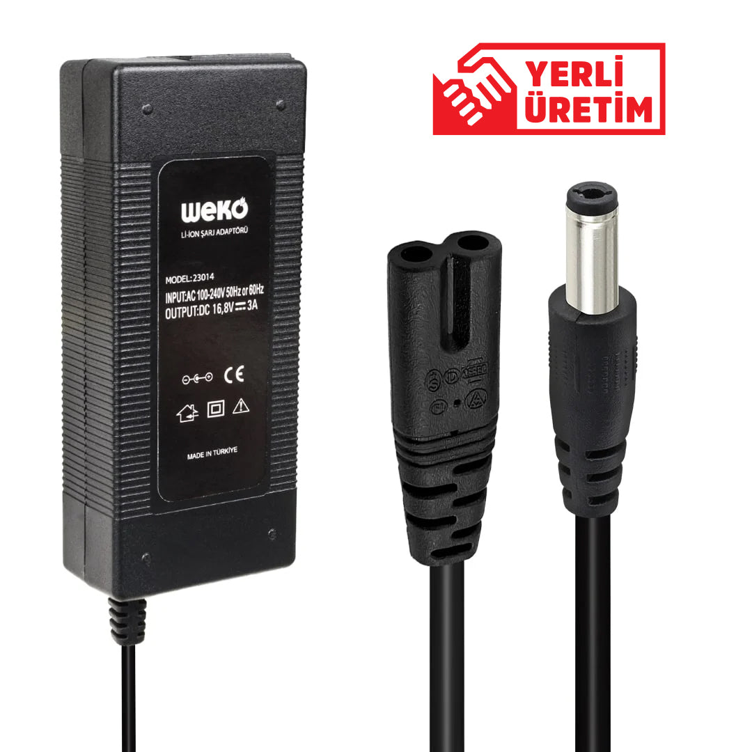 16.8 VOLT - 3 AMPER 5.5*2.5 UÇLU KIRMIZI YEŞİL LEDLİ MASA TİPİ ŞARJ ADAPTÖRÜ (4620)