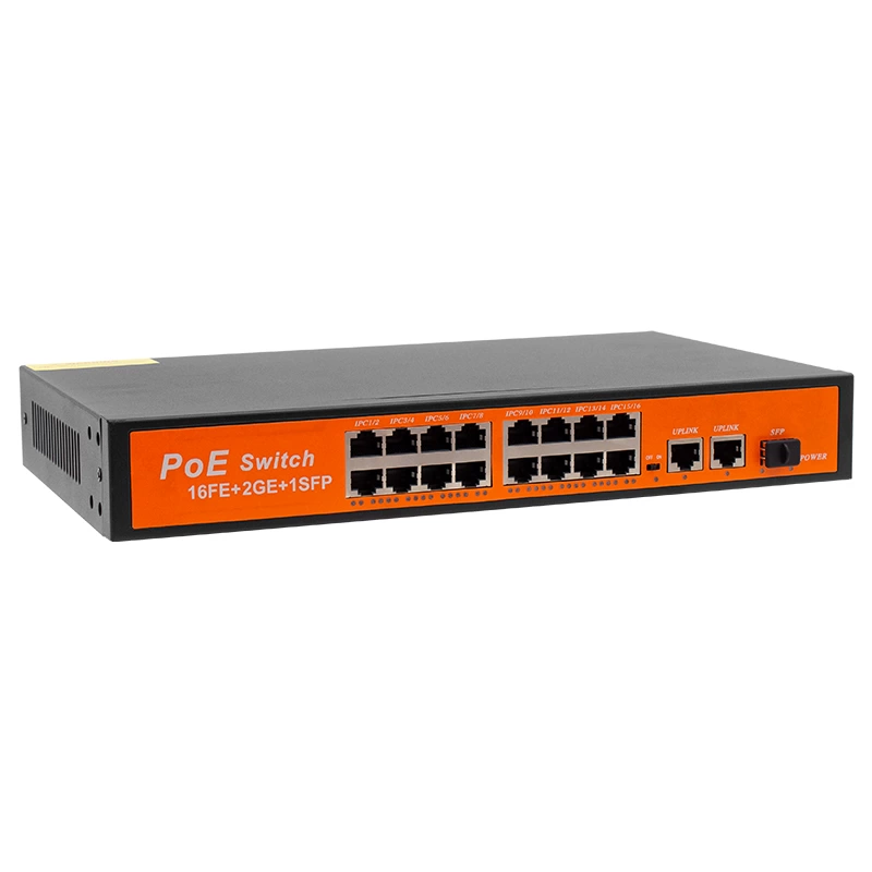 16 Port 10/100/1000 Mbps 300 Watt 16+3+sfp  Poe Gıgabıt Ethernet Swıtch