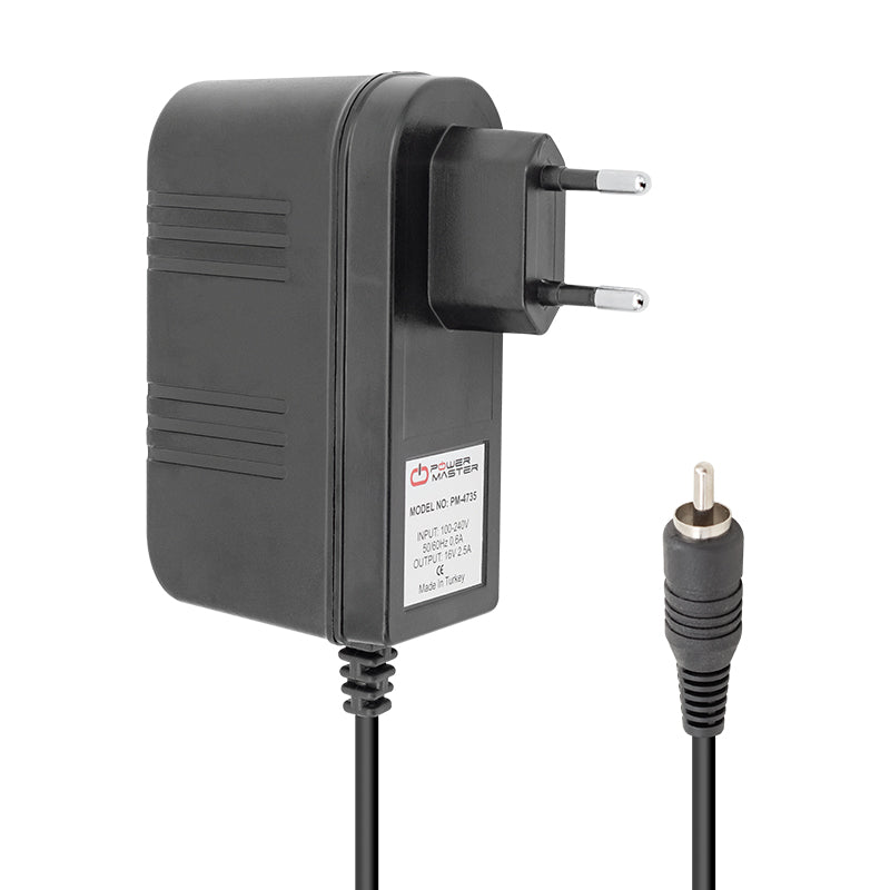 16 VOLT - 2.5 AMPER PRİZ TİPİ TOS FİŞLİ RCA SANTRAL ADAPTÖRÜ (4620)