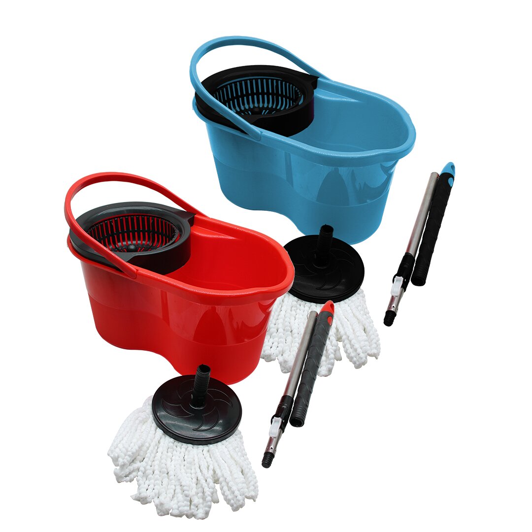 18lt---şi̇ri̇nk--- Renkli̇ Otomati̇k Dönerli̇ Kova Mop Temi̇zli̇k Seti̇