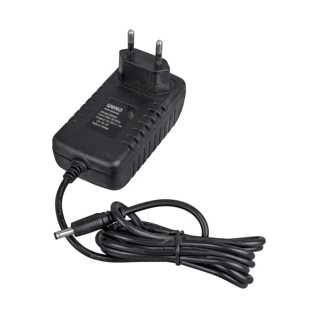 19.75 volt - 1 amper 4.0*1.35 uçlu yerli üretim plastik kasa priz tipi adaptör