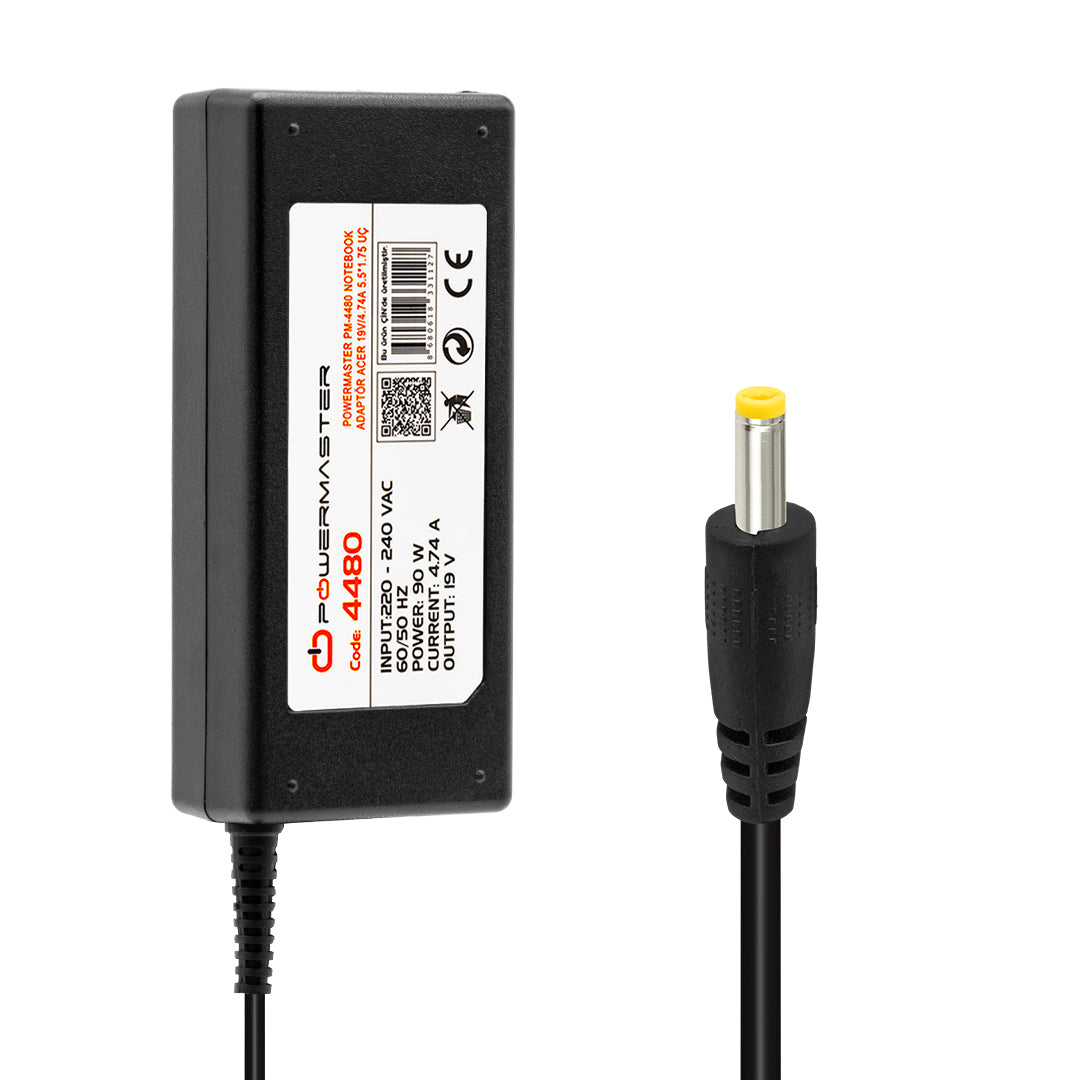 19 VOLT - 4.74 AMPER 5.5*1.75 UÇLU ACER NOTEBOOK ADAPTÖR (4620)