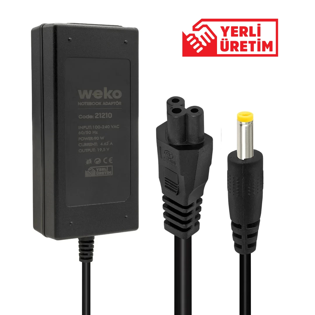 19.5 Volt - 4.62 Amper - 90 Watt 4.0*1.7 Uçlu Yerli Üretim Notebook Adaptör