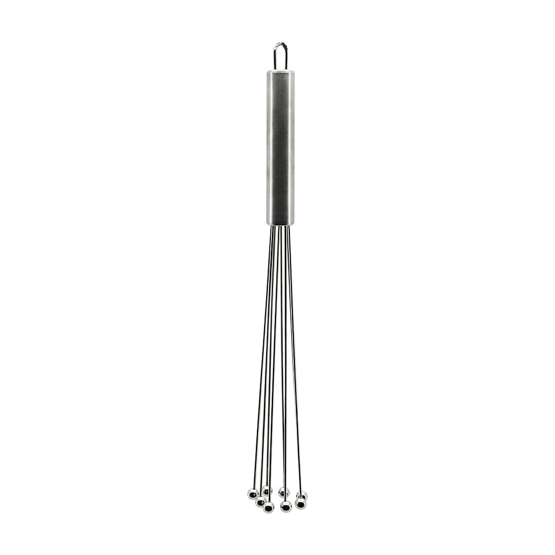 19cm   8li metal top uçlu   krom sapli  metal çirpici