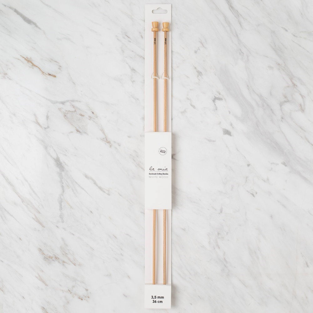 La Mia Whitewood 3.5 mm 36 cm Ahşap Örgü Şişi
