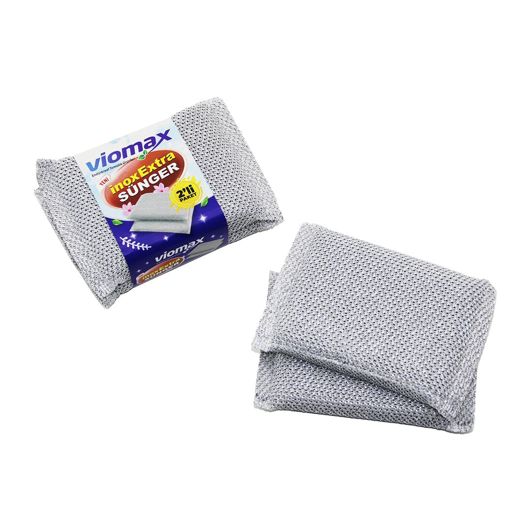 2 Pcs İnox Extra Temi̇zli̇k - Bulaşik Süngeri̇