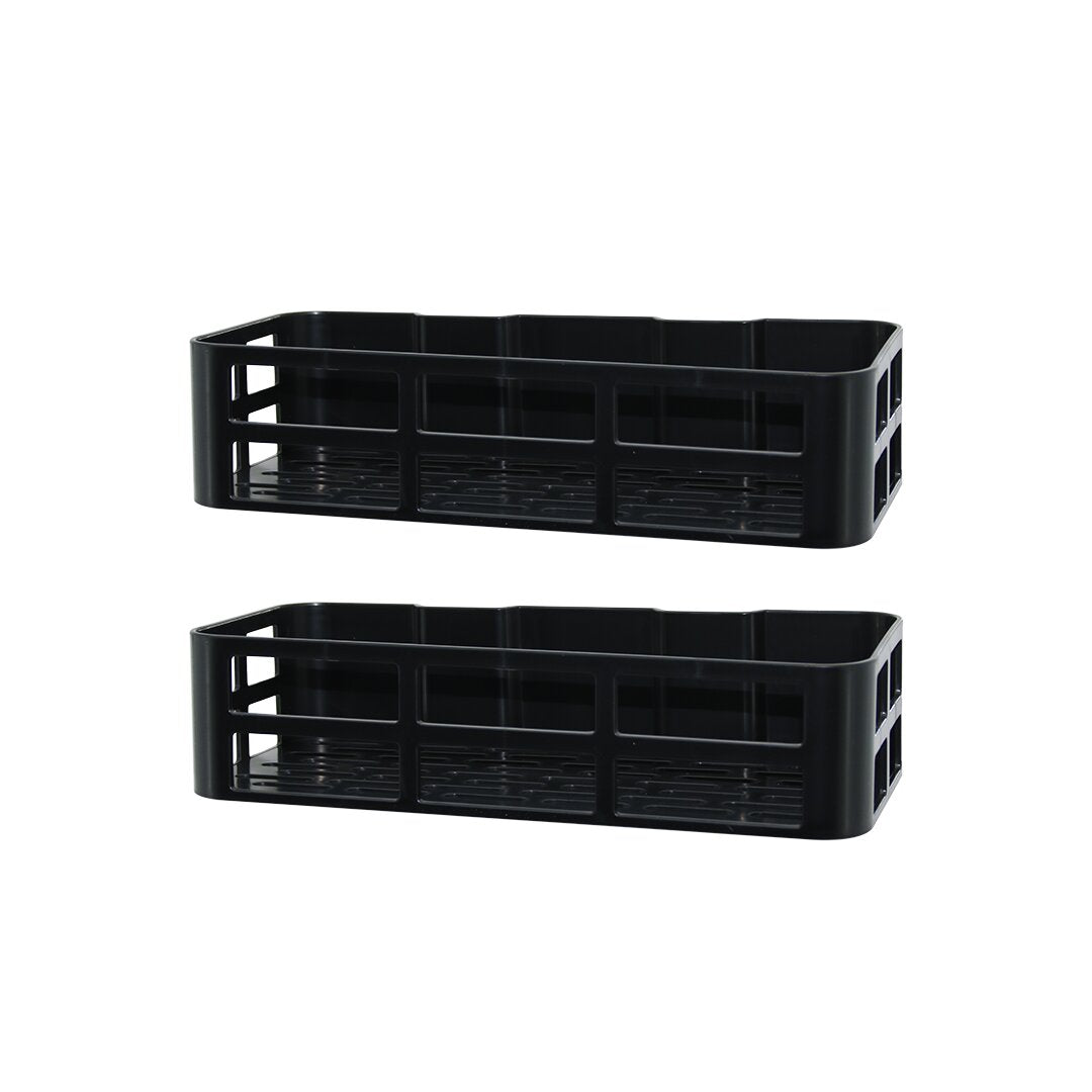 2  Pcs Plasti̇k Banyo Duş Rafi Yapişkanli Montaj 12x27x6.5cm