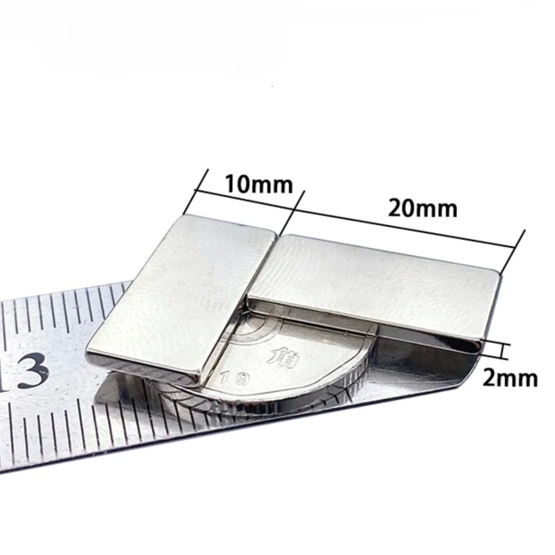 2 Adet 20x10x2 Mm Neodyum Mıknatıs Köşeli Magnet N35 Nikel Kaplama Güçlü Kaliteli Dayanıklı