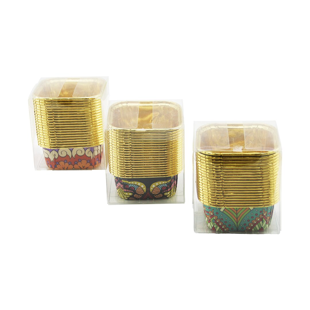 20 Pcs Gold - Folyolukare - Kalin Muffi̇n Kağit Kek Kapsülü
