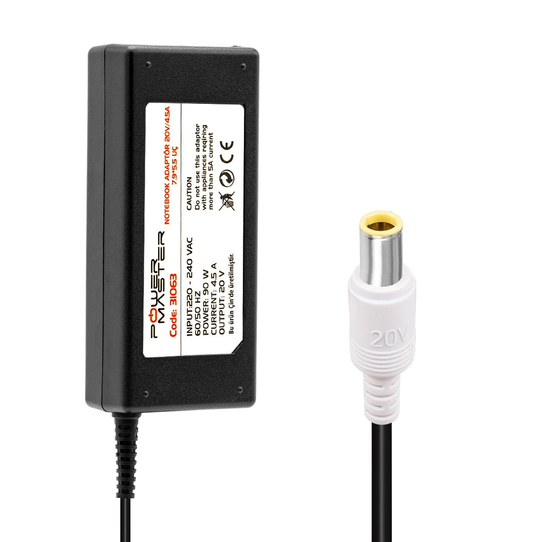 Pm-31063 20 Volt - 4.5 Amper 7.9*5.5 Mm Uçlu Ibm Notebook Adaptör