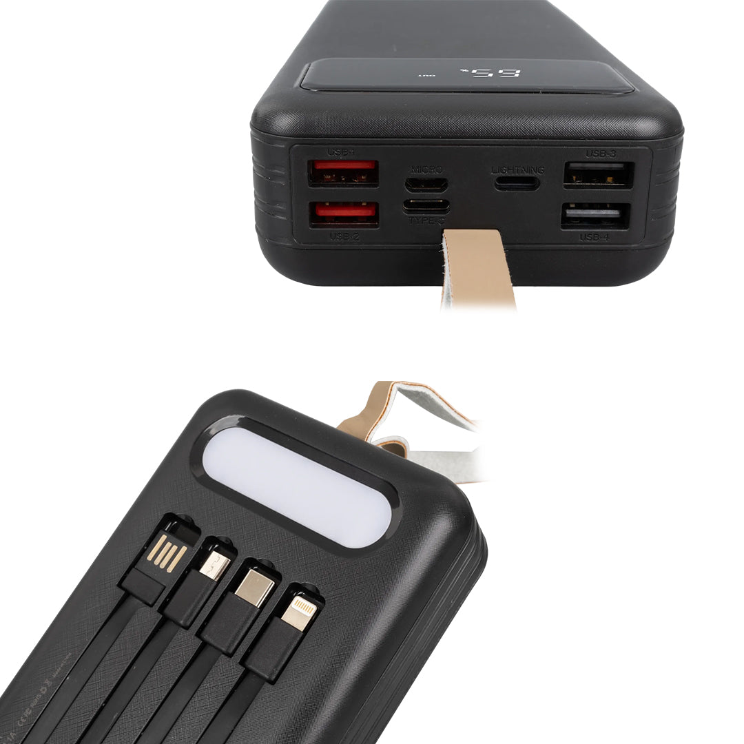 20000 Mah Di̇ji̇tal Göstergeli̇ Usb-micro-lightning-type-c Gi̇ri̇şli̇ Ve Kablolu Powerbank