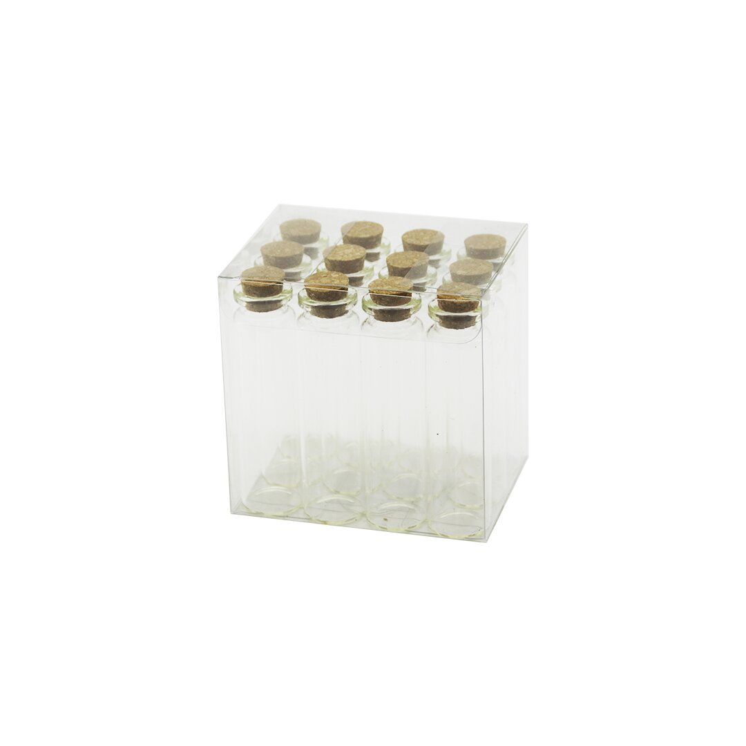 20ml   çok Amaçli - Dekorati̇f   Boş Tüp  Cam şi̇şe  Mantar Kapakli