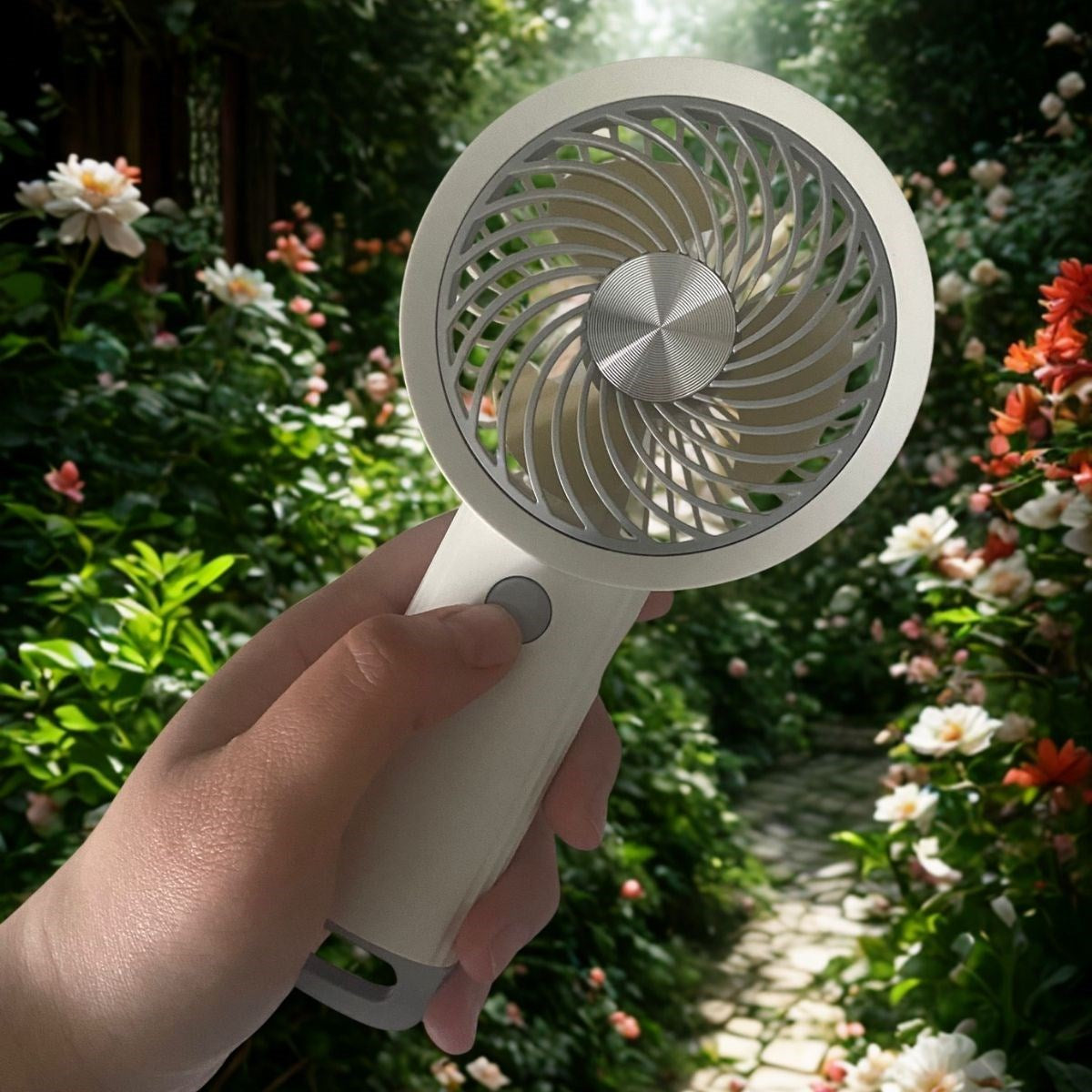 USB ile Şarj Olabilen 3 Ayarlı Fan Modlu Çanta Tipi El Fanı